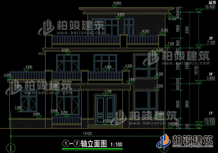 正立面图